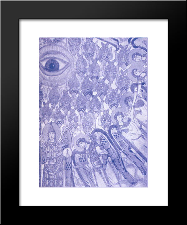 Archangel With Birds 20x24 Black Modern Wood Framed Art Print Poster by Roerich, Nicholas