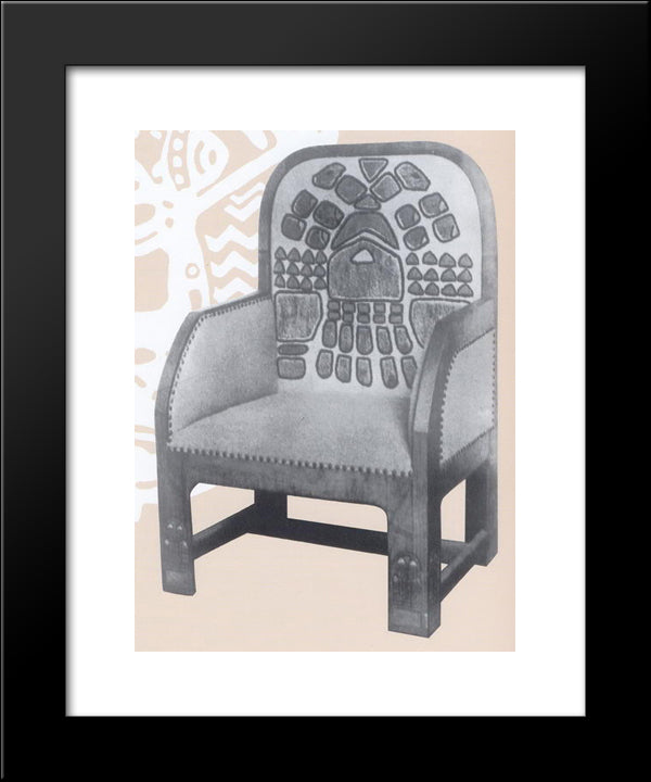 Armchair 20x24 Black Modern Wood Framed Art Print Poster by Roerich, Nicholas