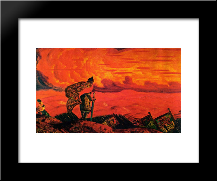 Arrows Of Sky - Spears Of Land 20x24 Black Modern Wood Framed Art Print Poster by Roerich, Nicholas