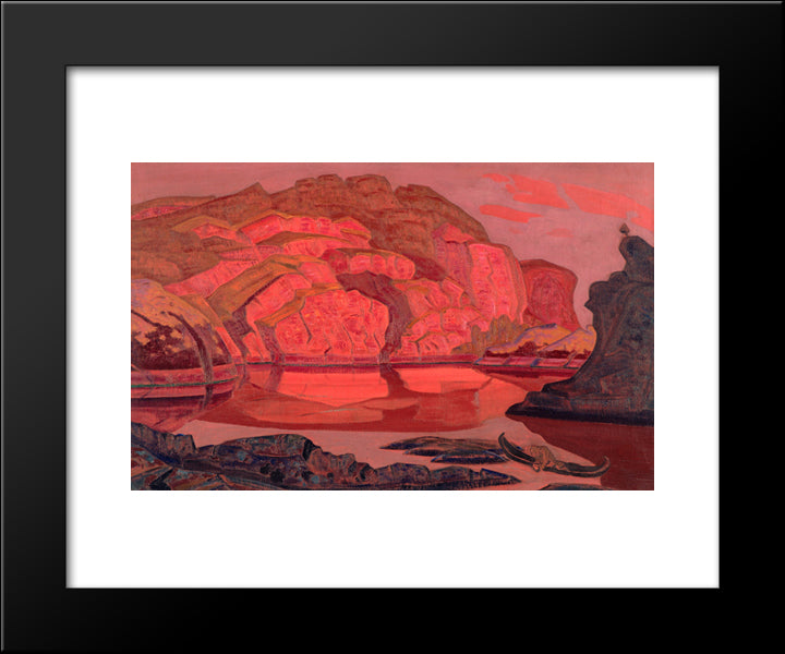 Buried Treasures 20x24 Black Modern Wood Framed Art Print Poster by Roerich, Nicholas