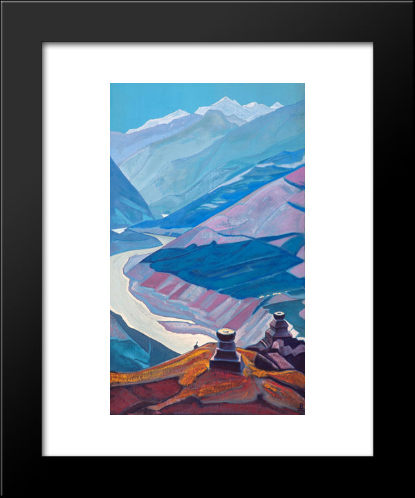 Chandra-Bhaga (Path To Triloknath) 20x24 Black Modern Wood Framed Art Print Poster by Roerich, Nicholas