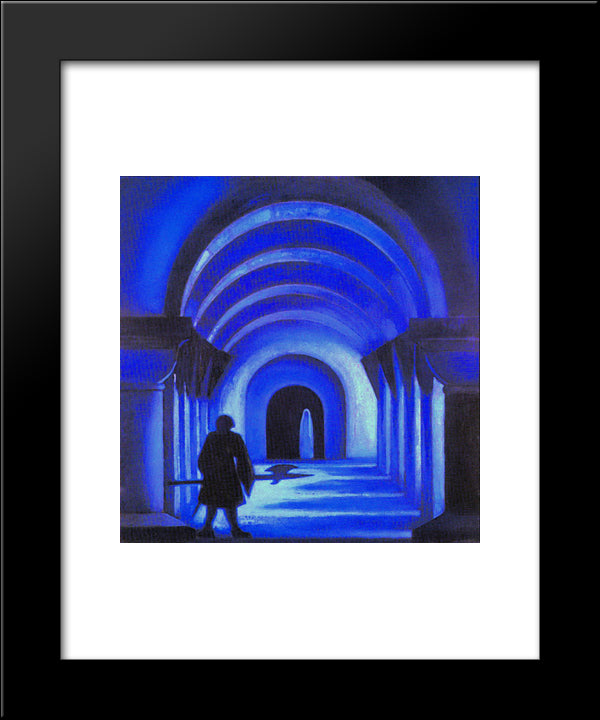 Chapel 20x24 Black Modern Wood Framed Art Print Poster by Roerich, Nicholas