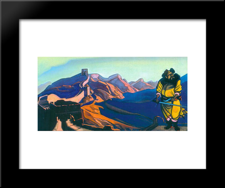 China'S Heroics 20x24 Black Modern Wood Framed Art Print Poster by Roerich, Nicholas