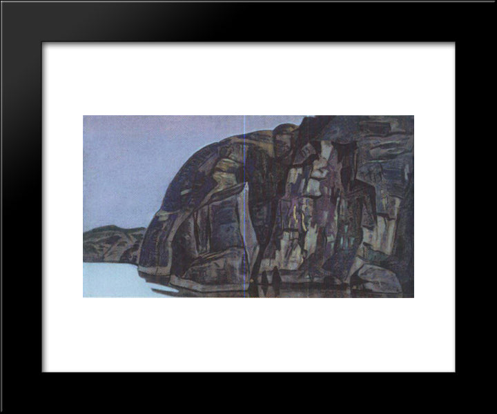 Cliff 20x24 Black Modern Wood Framed Art Print Poster by Roerich, Nicholas