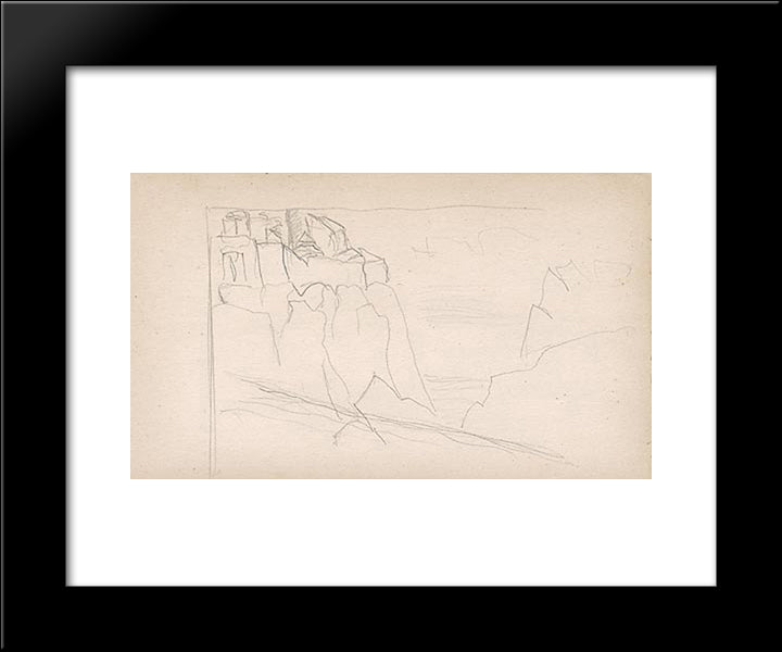 Coast Near Ledenets 20x24 Black Modern Wood Framed Art Print Poster by Roerich, Nicholas