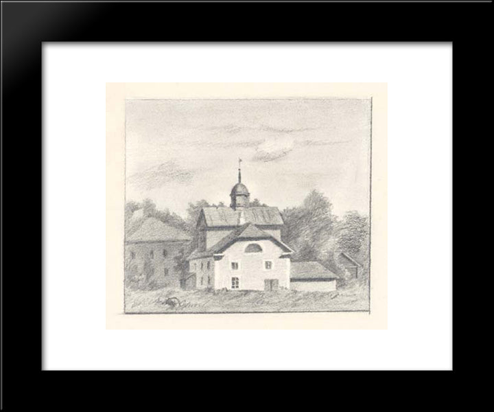 Distillery In Izvara 20x24 Black Modern Wood Framed Art Print Poster by Roerich, Nicholas