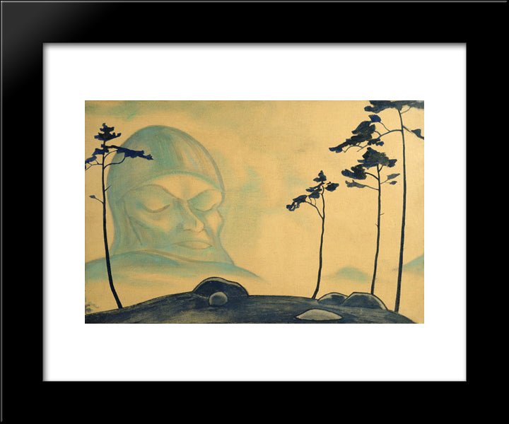 Dream Of The East (Rebellion) 20x24 Black Modern Wood Framed Art Print Poster by Roerich, Nicholas