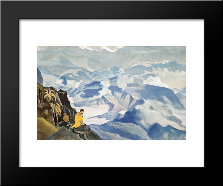 Drops Of Life 20x24 Black Modern Wood Framed Art Print Poster by Roerich, Nicholas