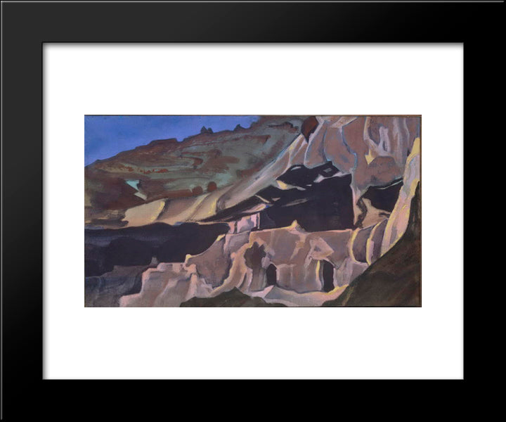 Ellora 20x24 Black Modern Wood Framed Art Print Poster by Roerich, Nicholas