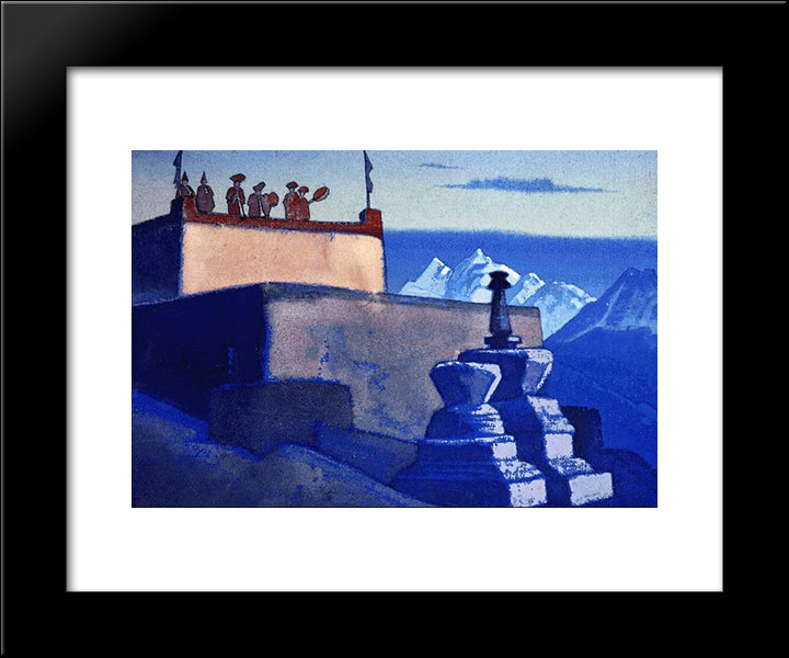Evening Call 20x24 Black Modern Wood Framed Art Print Poster by Roerich, Nicholas