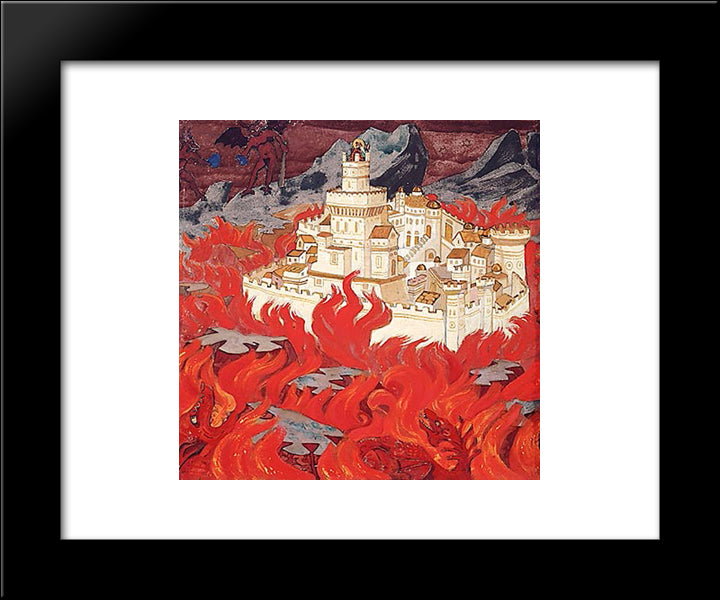 Fairest City - The Anger For Enemies 20x24 Black Modern Wood Framed Art Print Poster by Roerich, Nicholas
