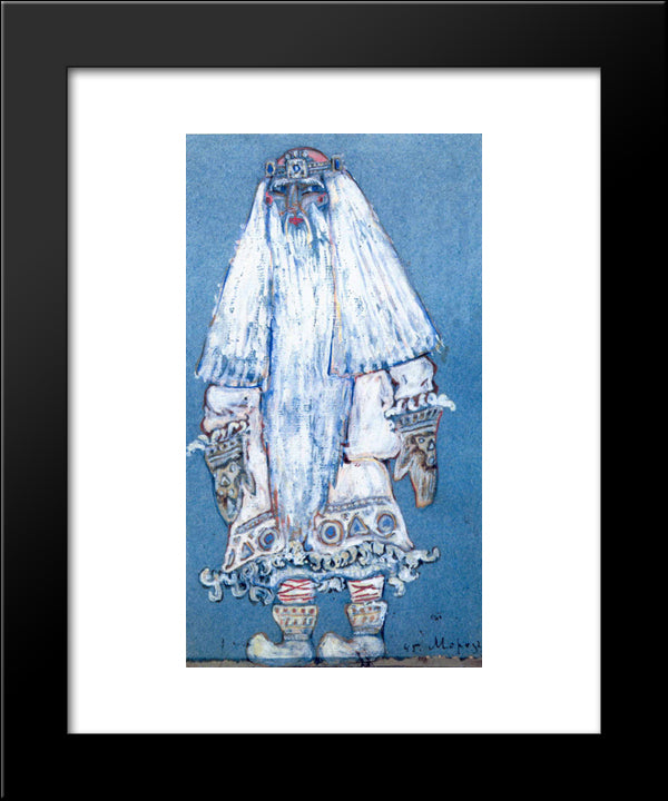 Father Frost 20x24 Black Modern Wood Framed Art Print Poster by Roerich, Nicholas