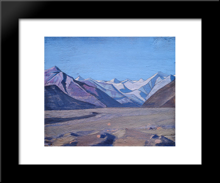 From Kurul To Karakoram Range 20x24 Black Modern Wood Framed Art Print Poster by Roerich, Nicholas