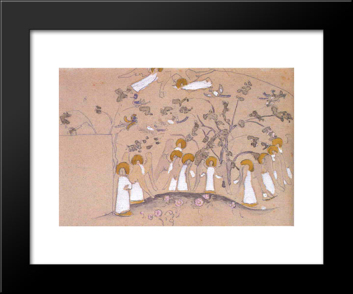 Garden Of Eden 20x24 Black Modern Wood Framed Art Print Poster by Roerich, Nicholas