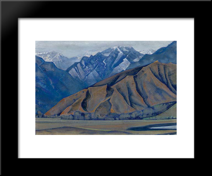 Gilgit Road 20x24 Black Modern Wood Framed Art Print Poster by Roerich, Nicholas