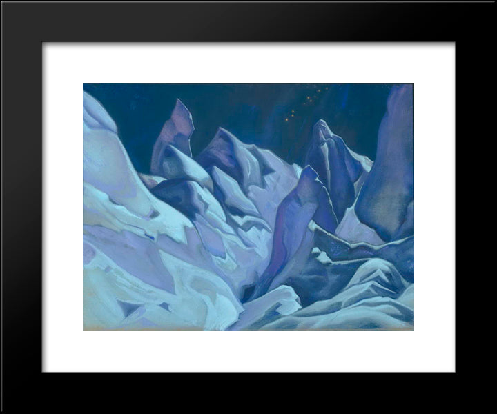Guardians Of The Night 20x24 Black Modern Wood Framed Art Print Poster by Roerich, Nicholas