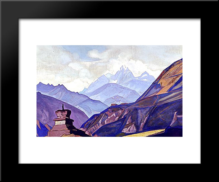 Gumran 20x24 Black Modern Wood Framed Art Print Poster by Roerich, Nicholas