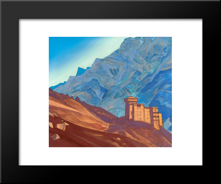 Gundla 20x24 Black Modern Wood Framed Art Print Poster by Roerich, Nicholas