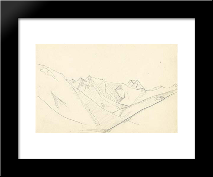 Guri Guri Dhar Ridge 20x24 Black Modern Wood Framed Art Print Poster by Roerich, Nicholas