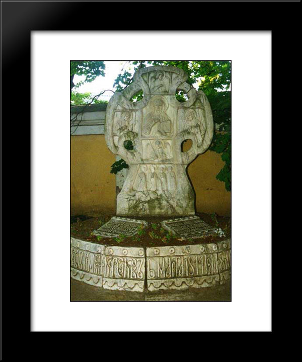 Headstone Of Rimsky-Korsakov Grave 20x24 Black Modern Wood Framed Art Print Poster by Roerich, Nicholas