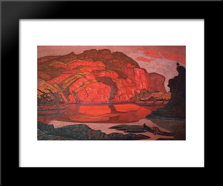 Hidden Treasure 20x24 Black Modern Wood Framed Art Print Poster by Roerich, Nicholas