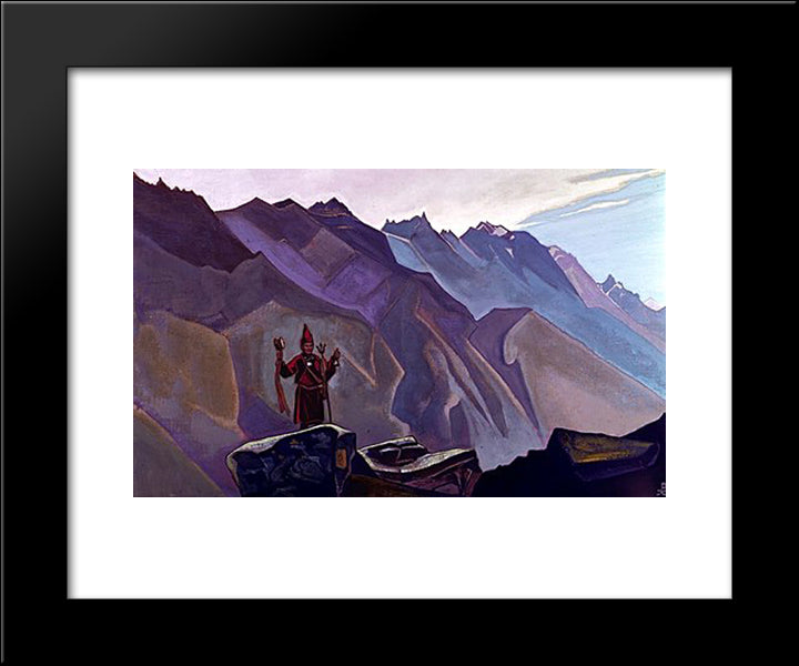 Hill Of Tara 20x24 Black Modern Wood Framed Art Print Poster by Roerich, Nicholas