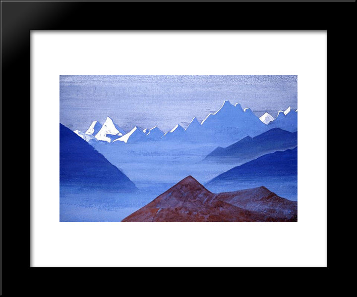 Himalayas. Guru Guri Dhar. 20x24 Black Modern Wood Framed Art Print Poster by Roerich, Nicholas