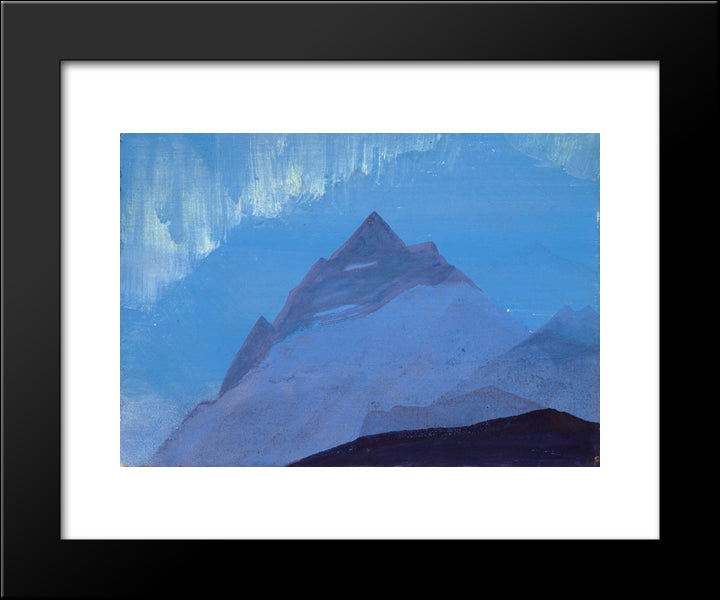 Himalayas. Rain. 20x24 Black Modern Wood Framed Art Print Poster by Roerich, Nicholas