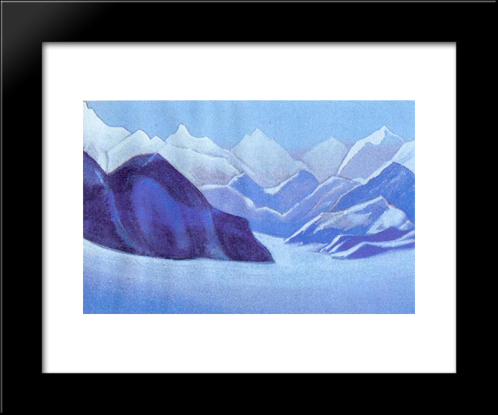 Himalayas. Snowy Peaks. 20x24 Black Modern Wood Framed Art Print Poster by Roerich, Nicholas