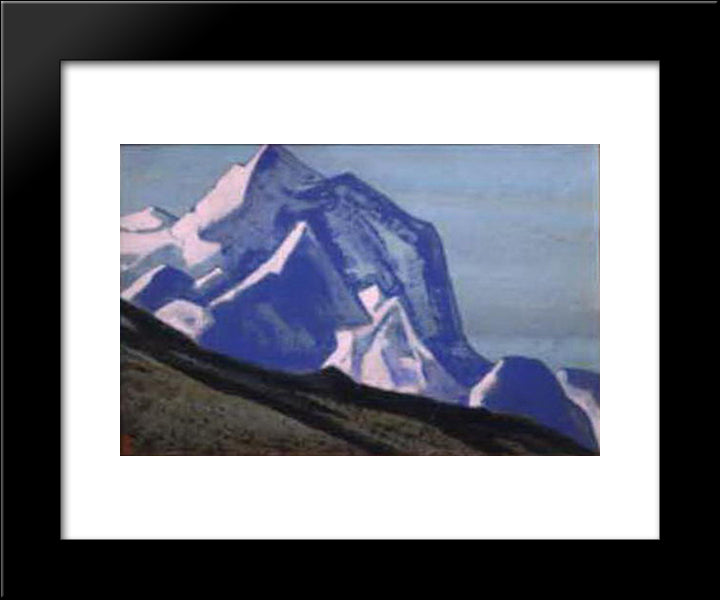 Himalayas. Tops Of Mountains With The Turqoise Sky. 20x24 Black Modern Wood Framed Art Print Poster by Roerich, Nicholas