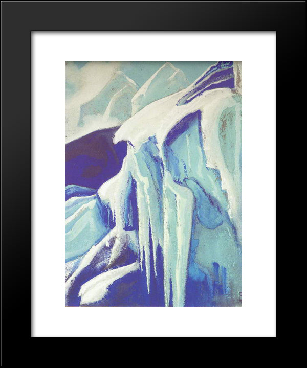 Ices 20x24 Black Modern Wood Framed Art Print Poster by Roerich, Nicholas