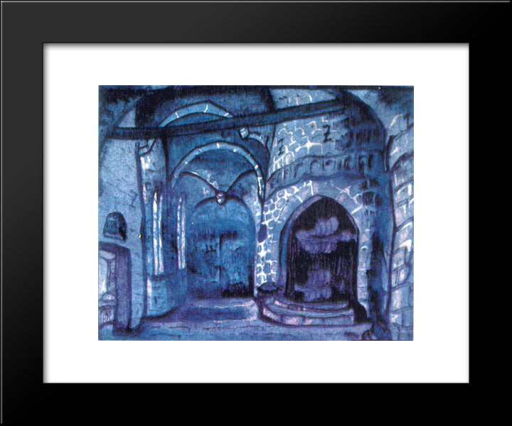 In The Nunnery 20x24 Black Modern Wood Framed Art Print Poster by Roerich, Nicholas