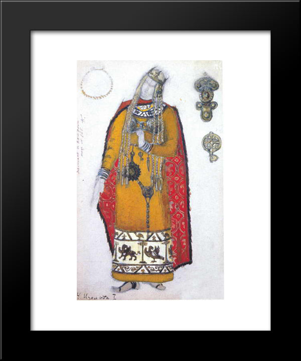 Isolde 20x24 Black Modern Wood Framed Art Print Poster by Roerich, Nicholas