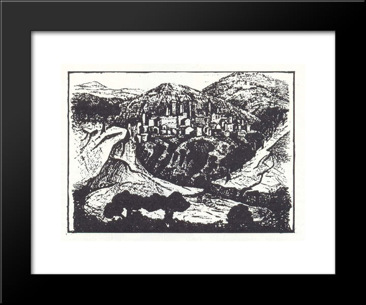 Italy 20x24 Black Modern Wood Framed Art Print Poster by Roerich, Nicholas