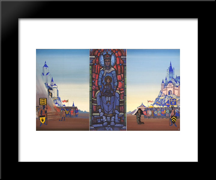 Jeanne D'Arc 20x24 Black Modern Wood Framed Art Print Poster by Roerich, Nicholas