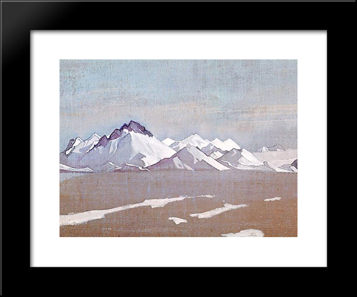 Karakoram 20x24 Black Modern Wood Framed Art Print Poster by Roerich, Nicholas