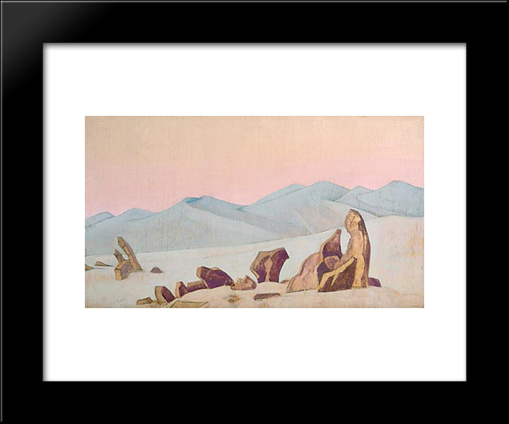 Kereksury 20x24 Black Modern Wood Framed Art Print Poster by Roerich, Nicholas