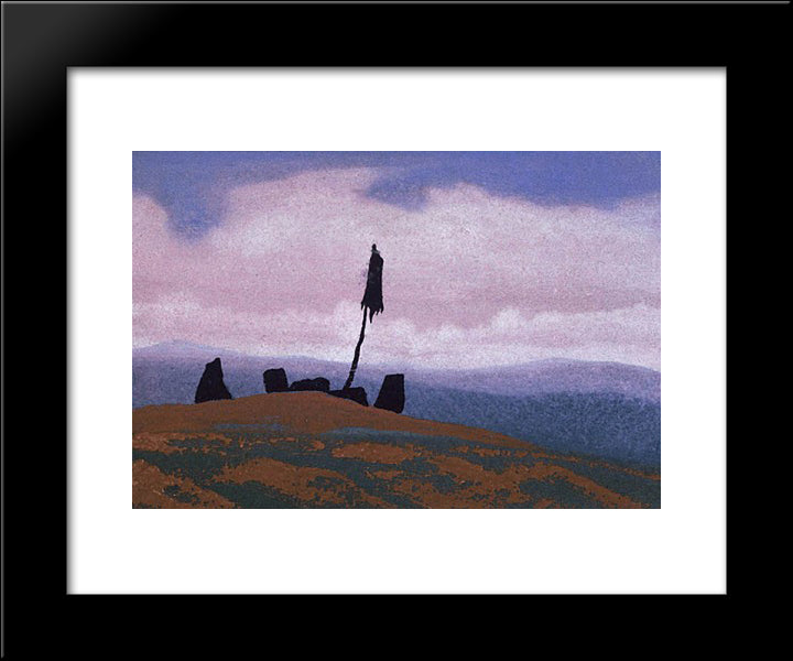 Khan'S Grave 20x24 Black Modern Wood Framed Art Print Poster by Roerich, Nicholas