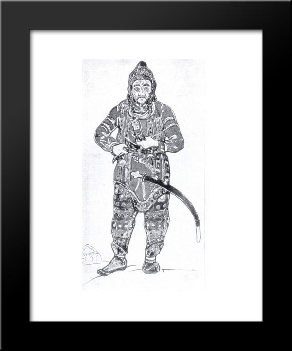 Konchak 20x24 Black Modern Wood Framed Art Print Poster by Roerich, Nicholas