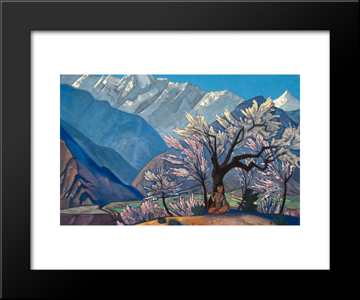 Krishna (Spring In Kulu) 20x24 Black Modern Wood Framed Art Print Poster by Roerich, Nicholas
