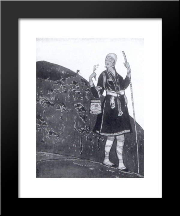 Kupava 20x24 Black Modern Wood Framed Art Print Poster by Roerich, Nicholas
