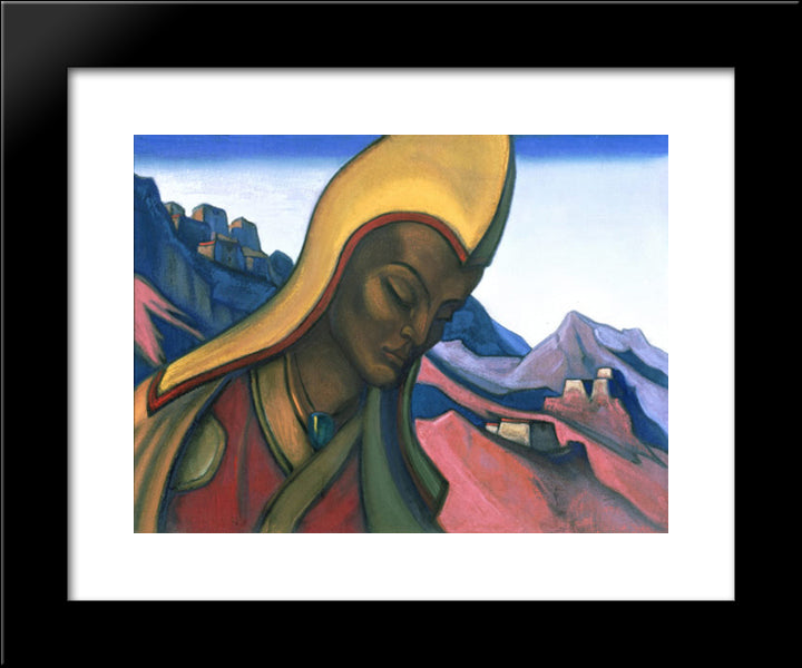 Lama 20x24 Black Modern Wood Framed Art Print Poster by Roerich, Nicholas