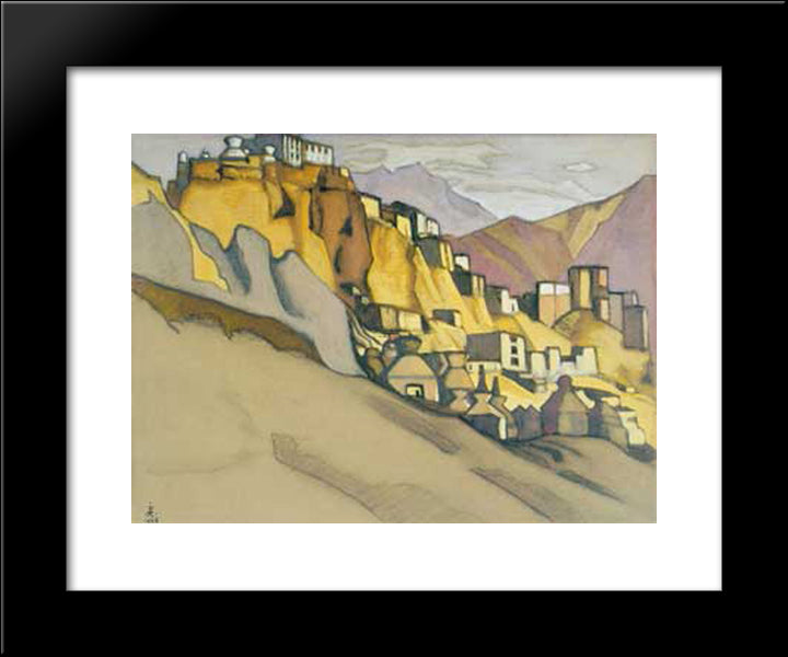 Lamayuru Monastery 20x24 Black Modern Wood Framed Art Print Poster by Roerich, Nicholas
