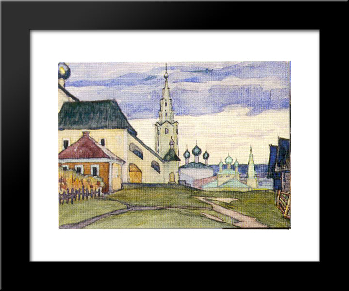 Landscape 20x24 Black Modern Wood Framed Art Print Poster by Roerich, Nicholas