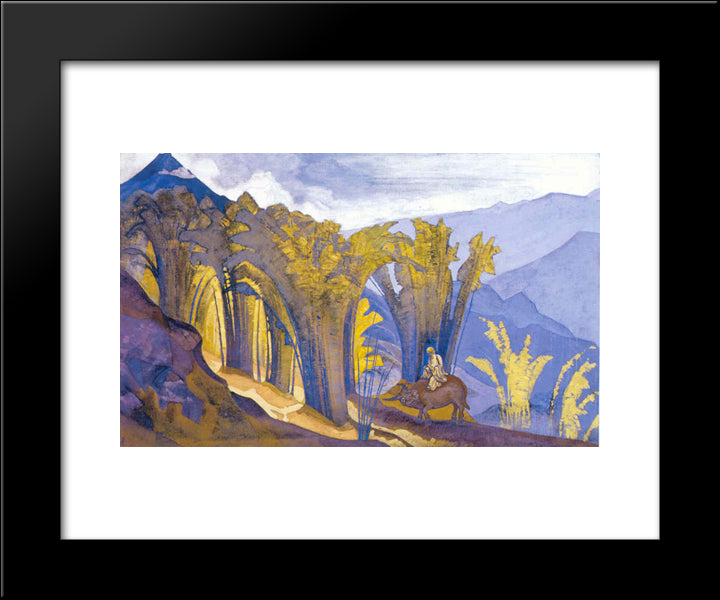 Laozi 20x24 Black Modern Wood Framed Art Print Poster by Roerich, Nicholas