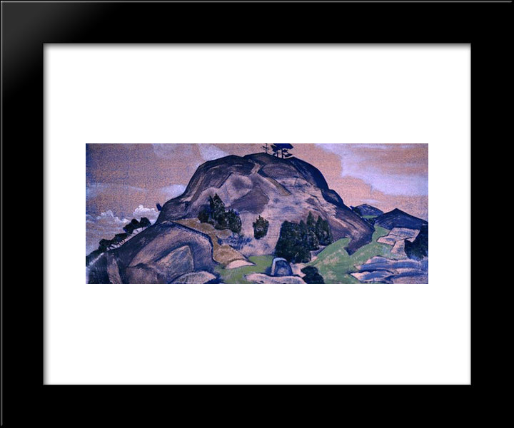 Laplandian Castle 20x24 Black Modern Wood Framed Art Print Poster by Roerich, Nicholas