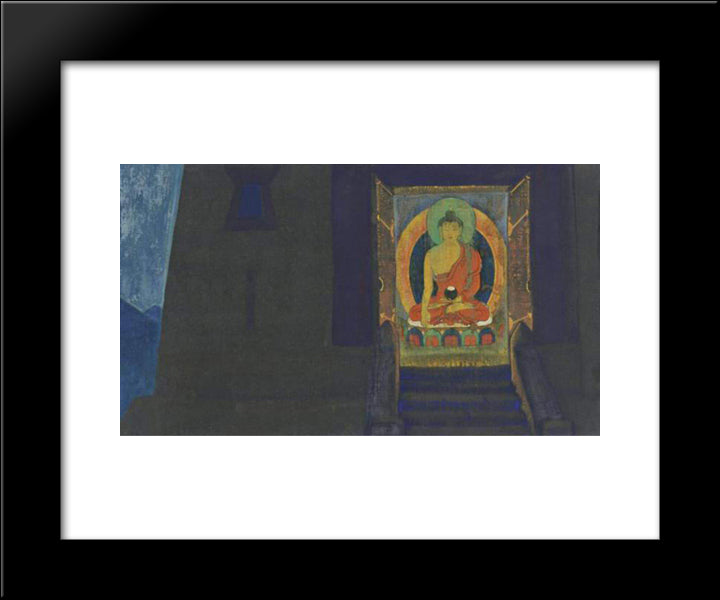 Light Of Asia 20x24 Black Modern Wood Framed Art Print Poster by Roerich, Nicholas