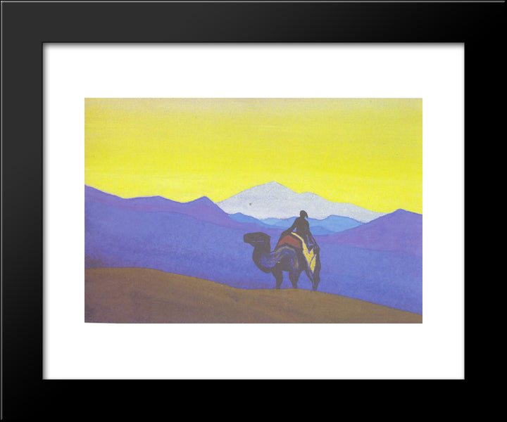 Lonely Stranger 20x24 Black Modern Wood Framed Art Print Poster by Roerich, Nicholas