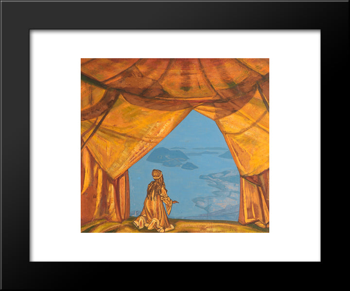 Lord Of The Night 20x24 Black Modern Wood Framed Art Print Poster by Roerich, Nicholas