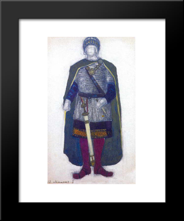 Malong 20x24 Black Modern Wood Framed Art Print Poster by Roerich, Nicholas